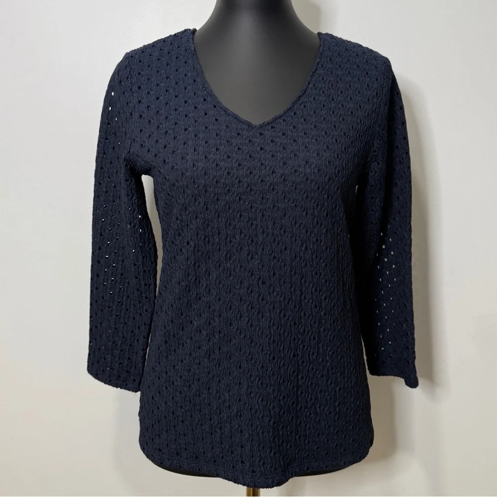 Chico's‎ Navy Blue V-Neck Top